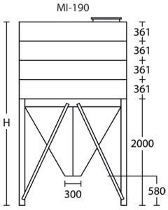 Silo Mineral 501cm/12,37m³ M&M
